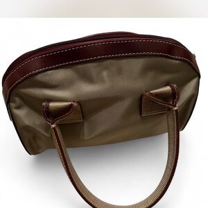 Lancel small satchel bag Taupe and Brown Women's two handle barrel bag